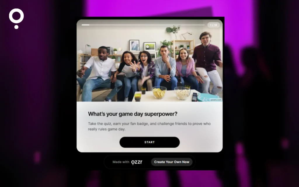 Turn fan engagement into social shares with Qzzr